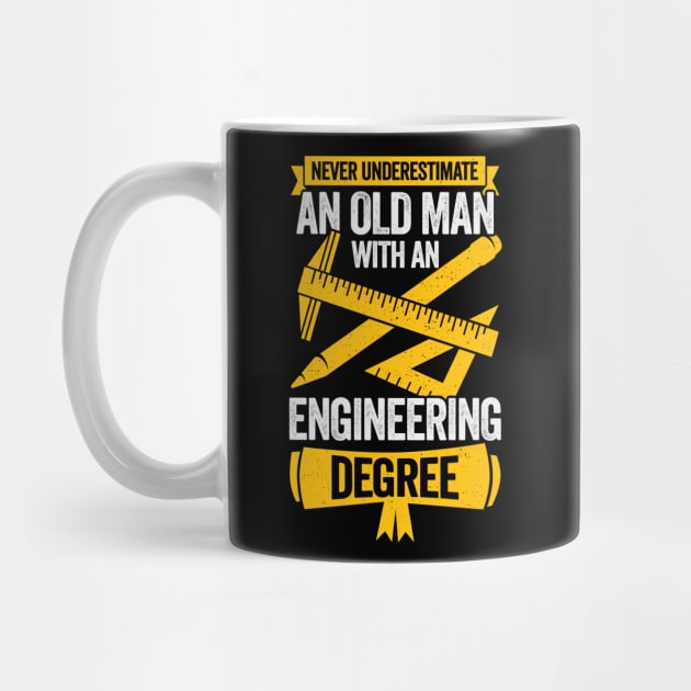 Old Man Engineering Grandpa Engineer Gift by Dolde08